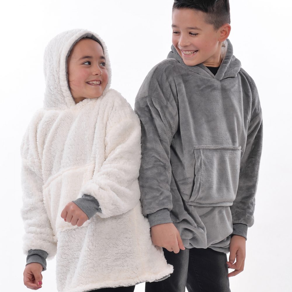 The Kids Ribbon oversized cosy reversible sherpa hoodie