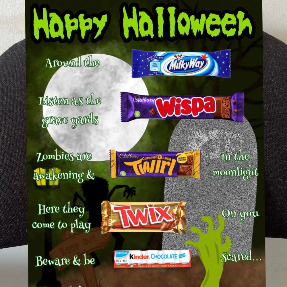 Halloween Chocolate board - Zombie