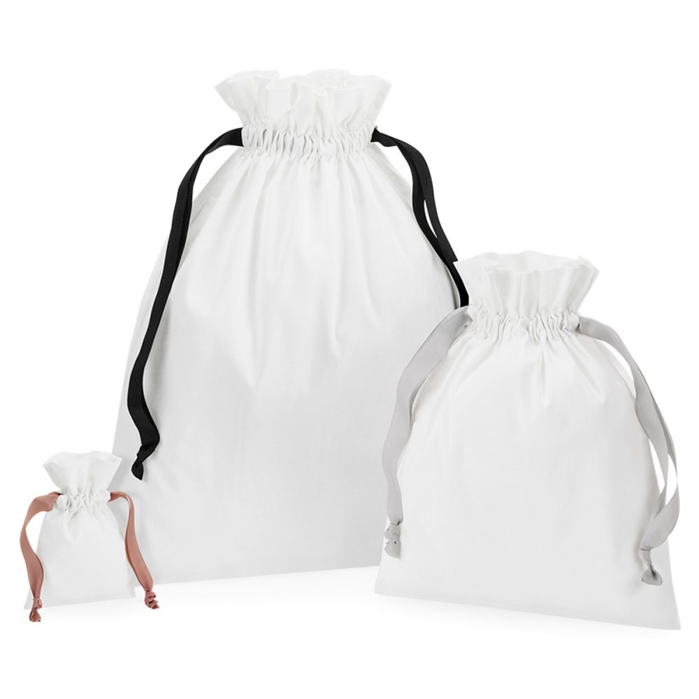 Westford Mill Cotton gift bag with ribbon drawstring