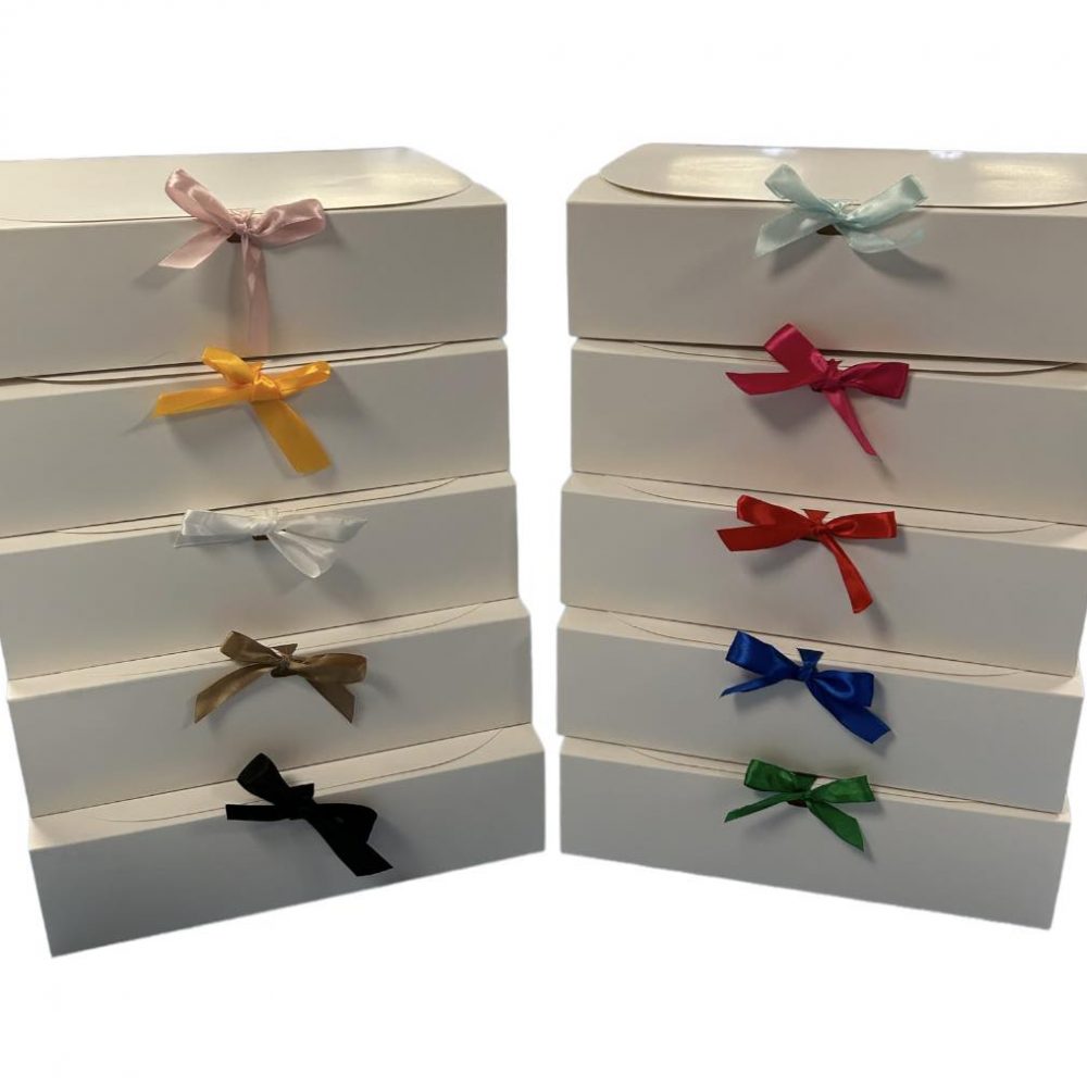 White Gift Box With Ribbon