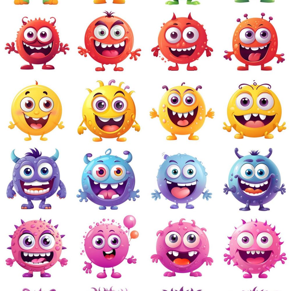 UV DTF Cute Monsters Gangsheet