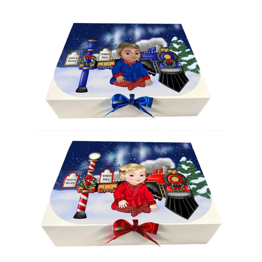 Dolly's Christmas Express Gift Box with Ribbon - Baby