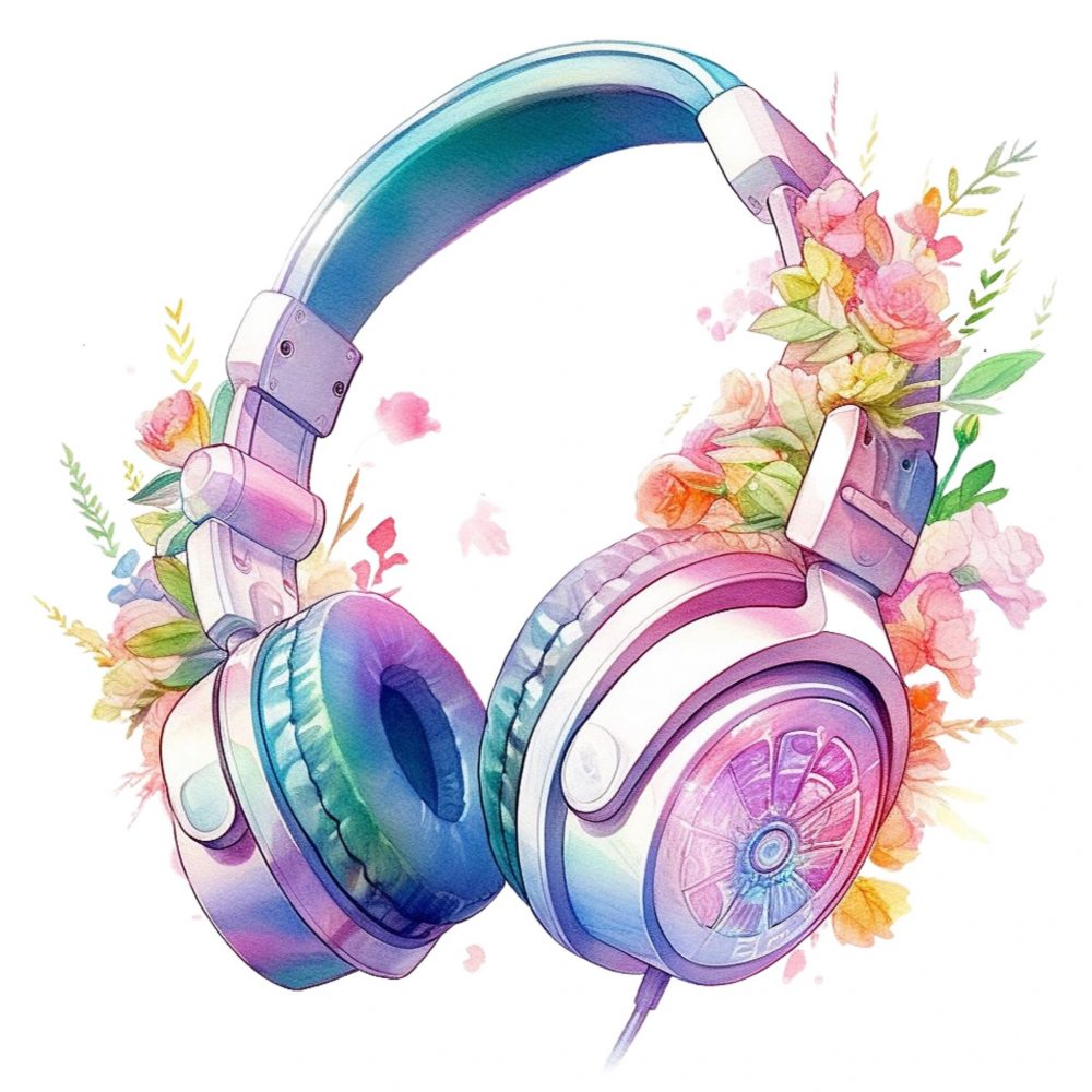 UV DTF Gamer Girl Headset Decal