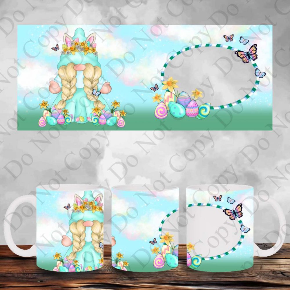 UV DTF Easter Gonk Mug Wrap