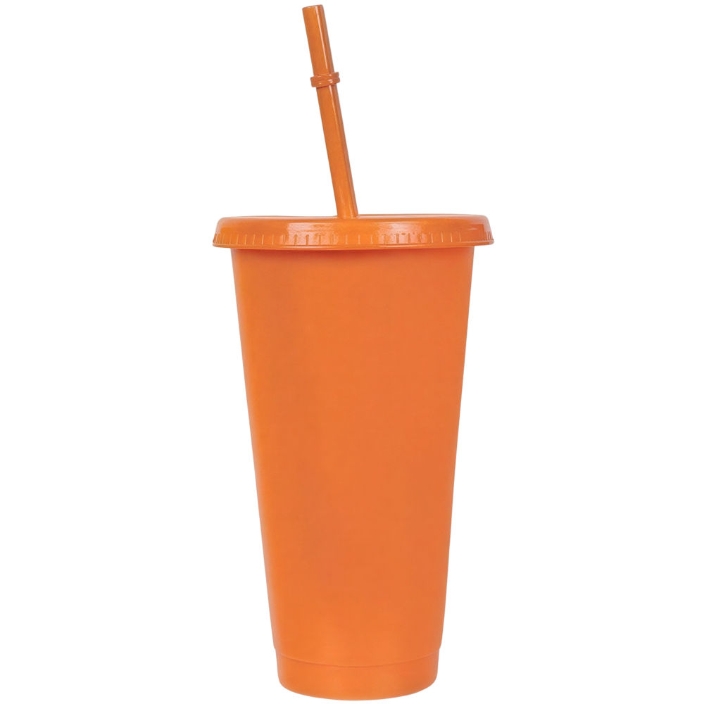 24oz Cold Cup with Lid & Straw