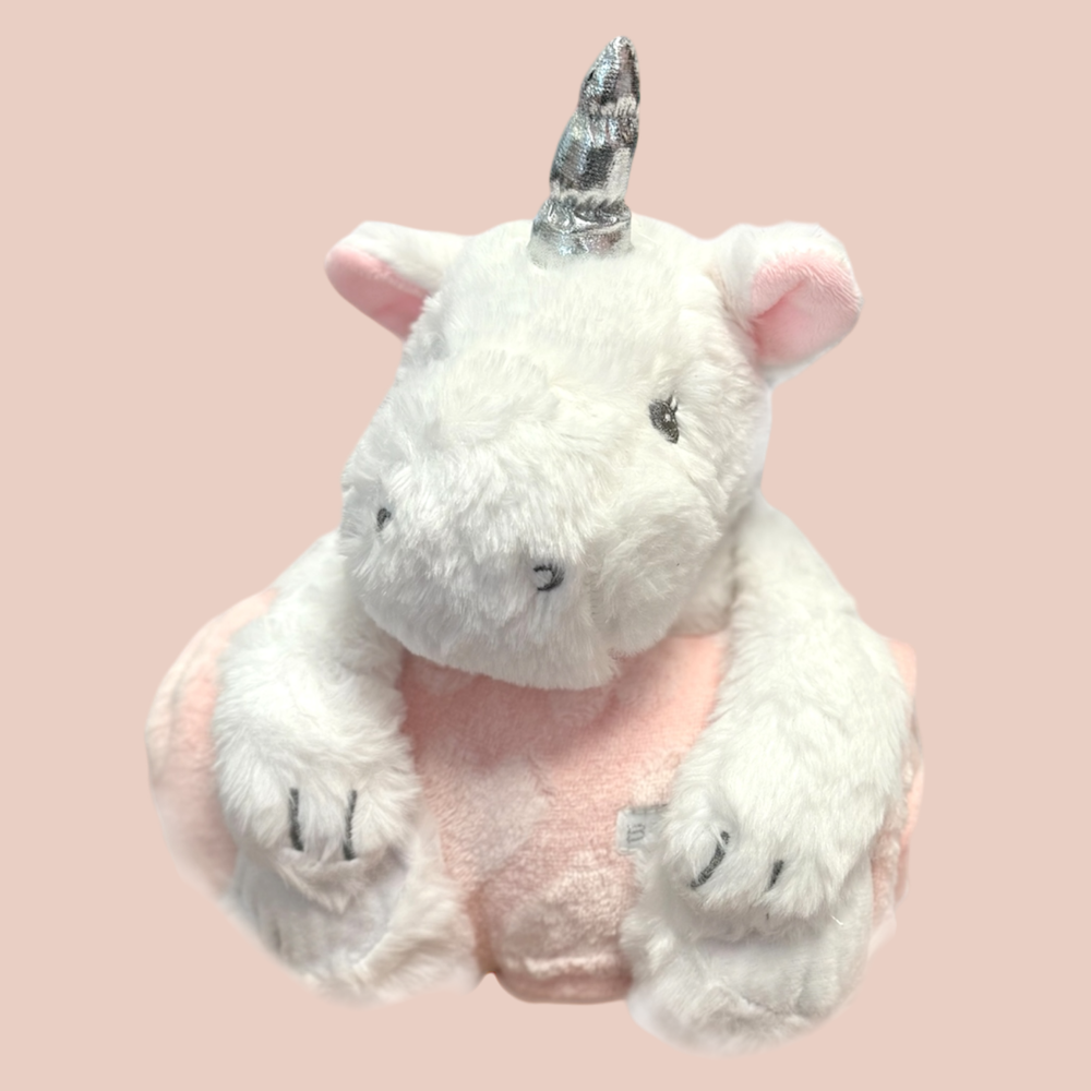 Unicorn teddy and blanket set