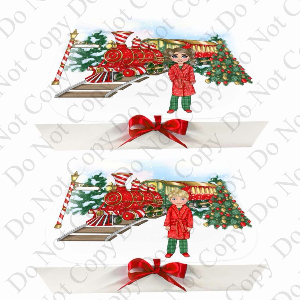 Dolly's Christmas Express Gift Box with Ribbon (Red & Green)