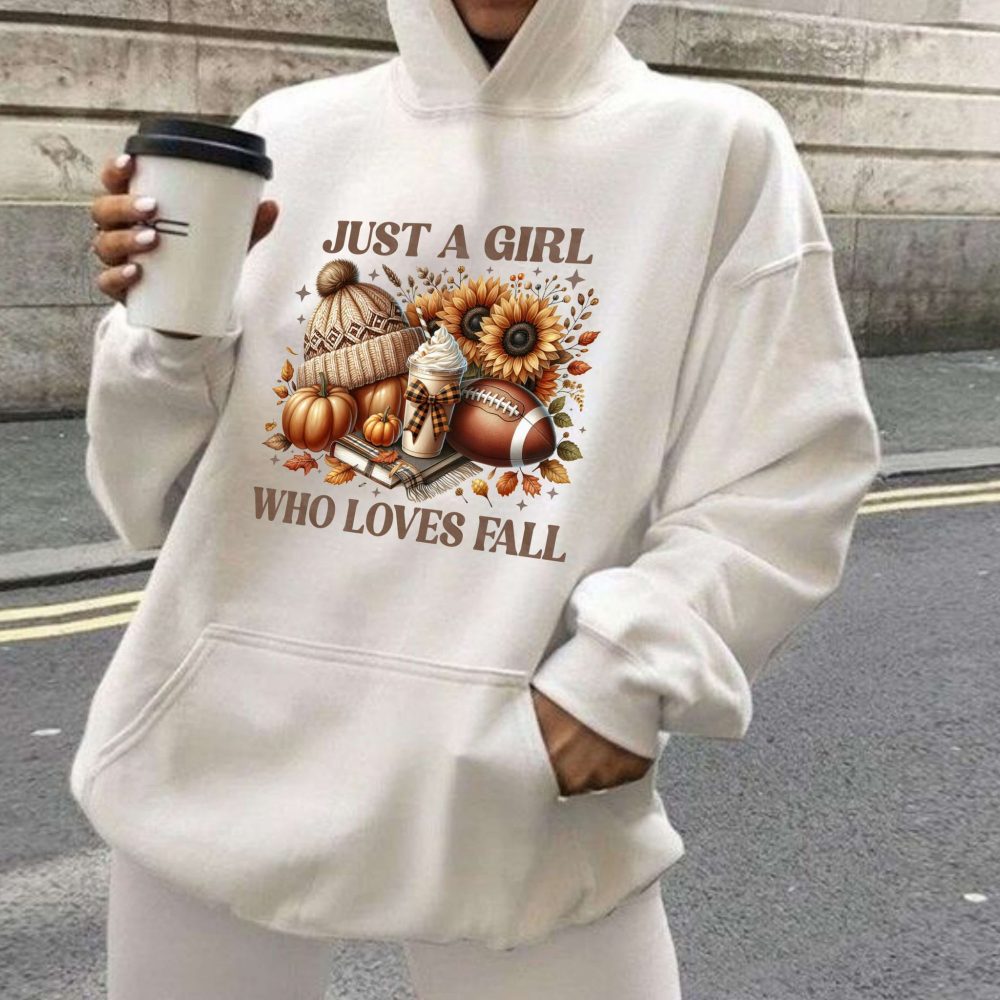 DTF Just a Girl Who Loves Fall Decal 19cm