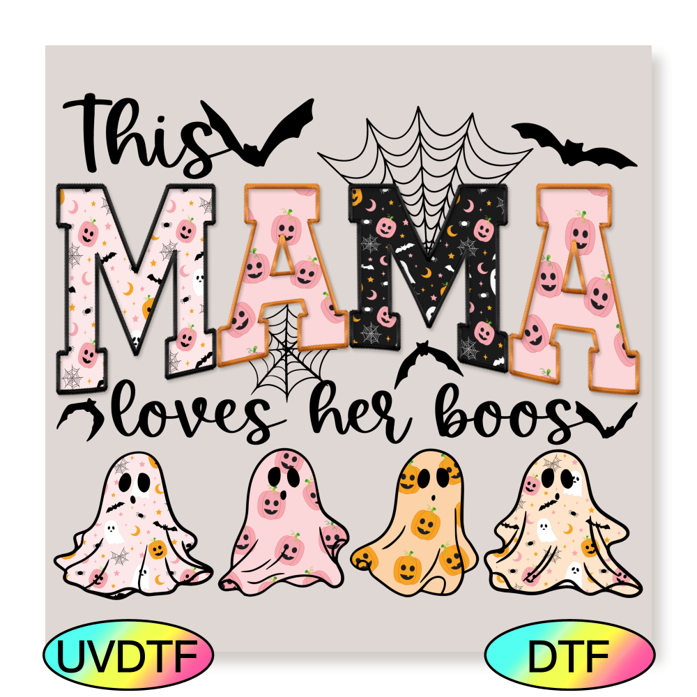 DTF Mama Loves Her Boo's Decal 19cm
