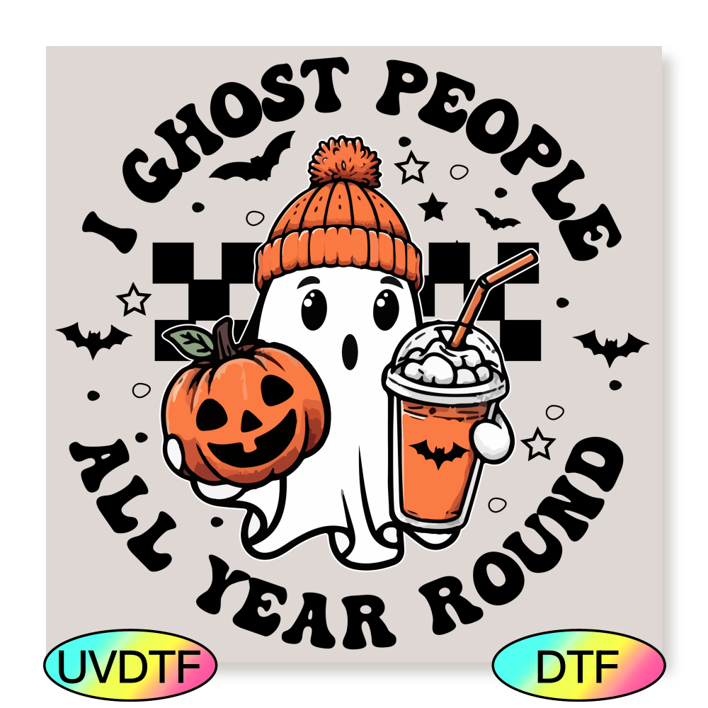 DTF I Ghost People All Year Round Decal 19cm