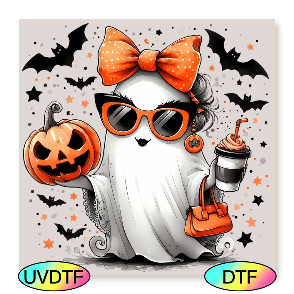 DTF Stylish Ghost Decal 19cm