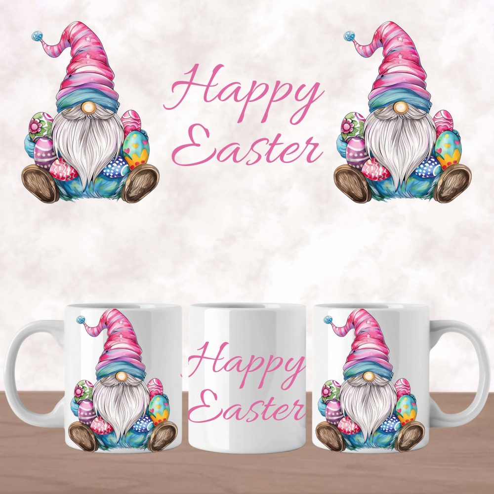 UV DTF Mug Wrap - Gnome Happy Easter