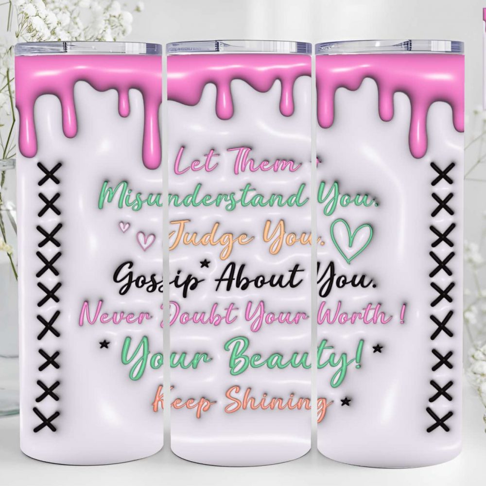 UV DTF 20oz Tumbler Wrap - Keep Shining