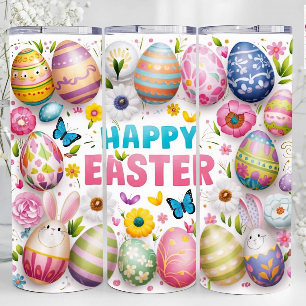 UV DTF 20oz Tumbler Wrap - Happy Easter