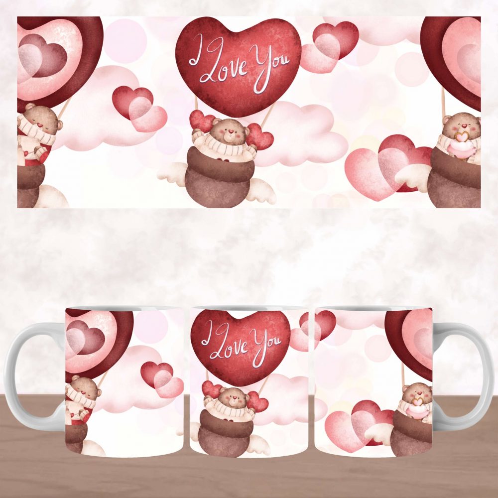 UV DTF Valentines Mug Wrap - I Love You