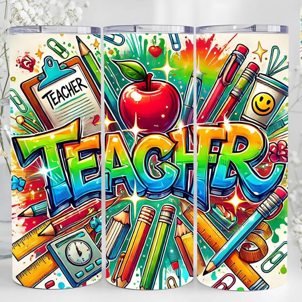 UV DTF 20oz Tumbler Wrap - Teacher