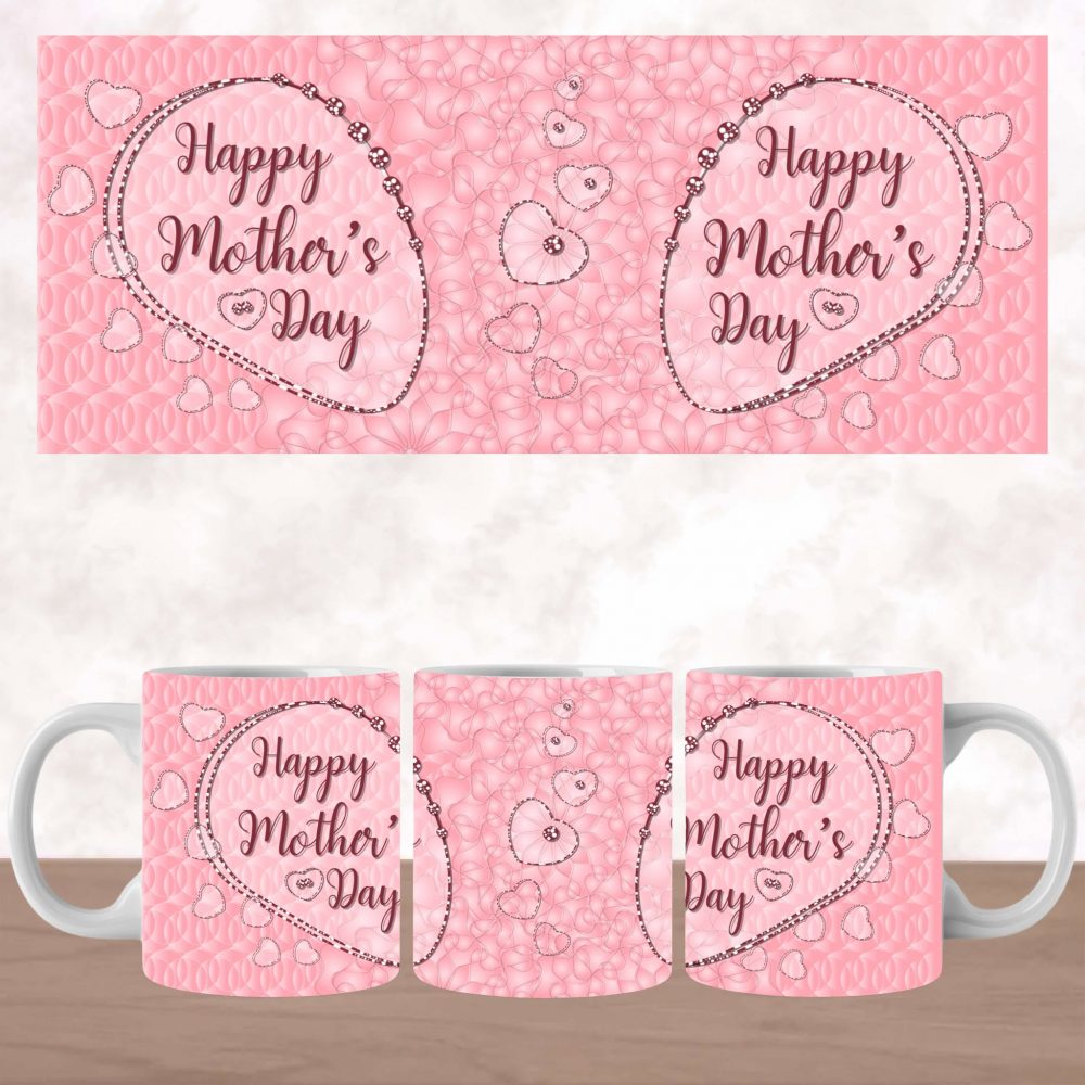 UV DTF Mug Wrap - Pink Happy Mothers Day