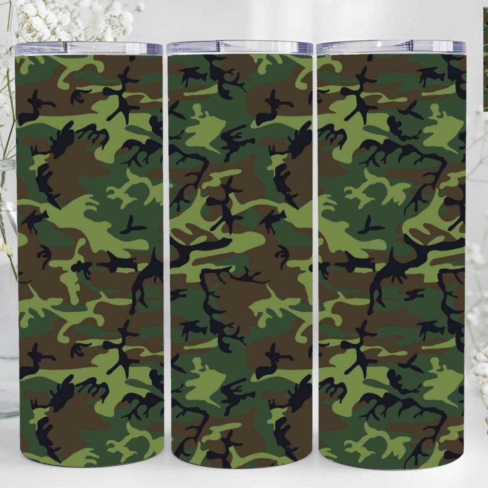 UV DTF 20oz Tumbler Wrap - Camo Green