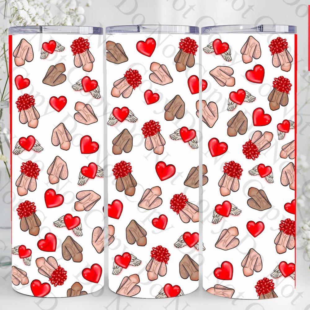 UV DTF 20oz Tumbler Wrap - Valentines Willy's