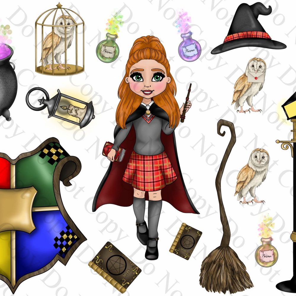 Wizard School Dolly Gangsheet A4