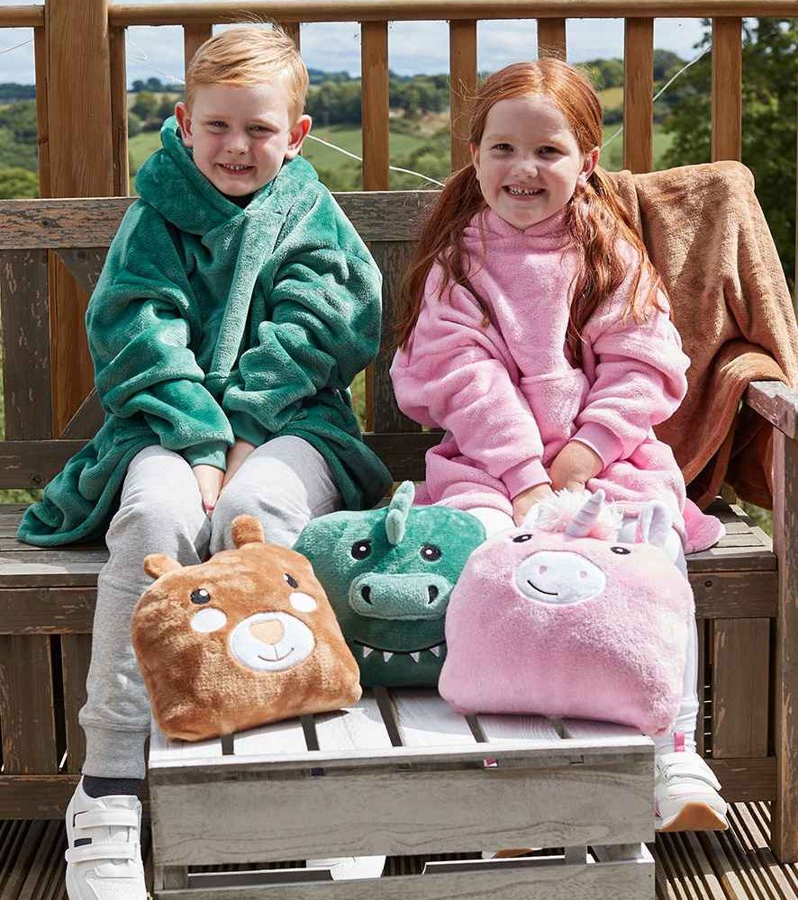 Kids Character Cushion Hooded Blanket