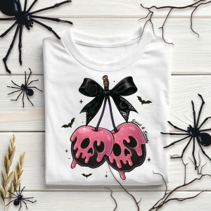 DTF Dripping Skull Cherry - Pink & Black