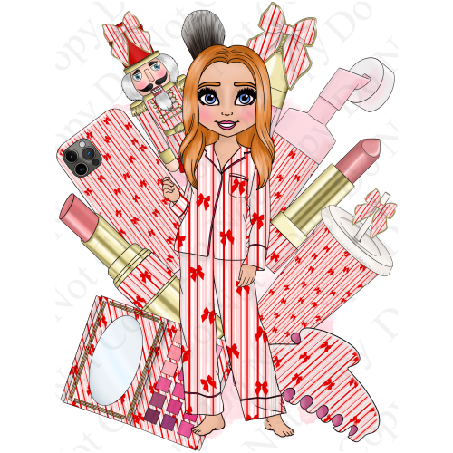 Dolly Candy Cane Makeup Decal