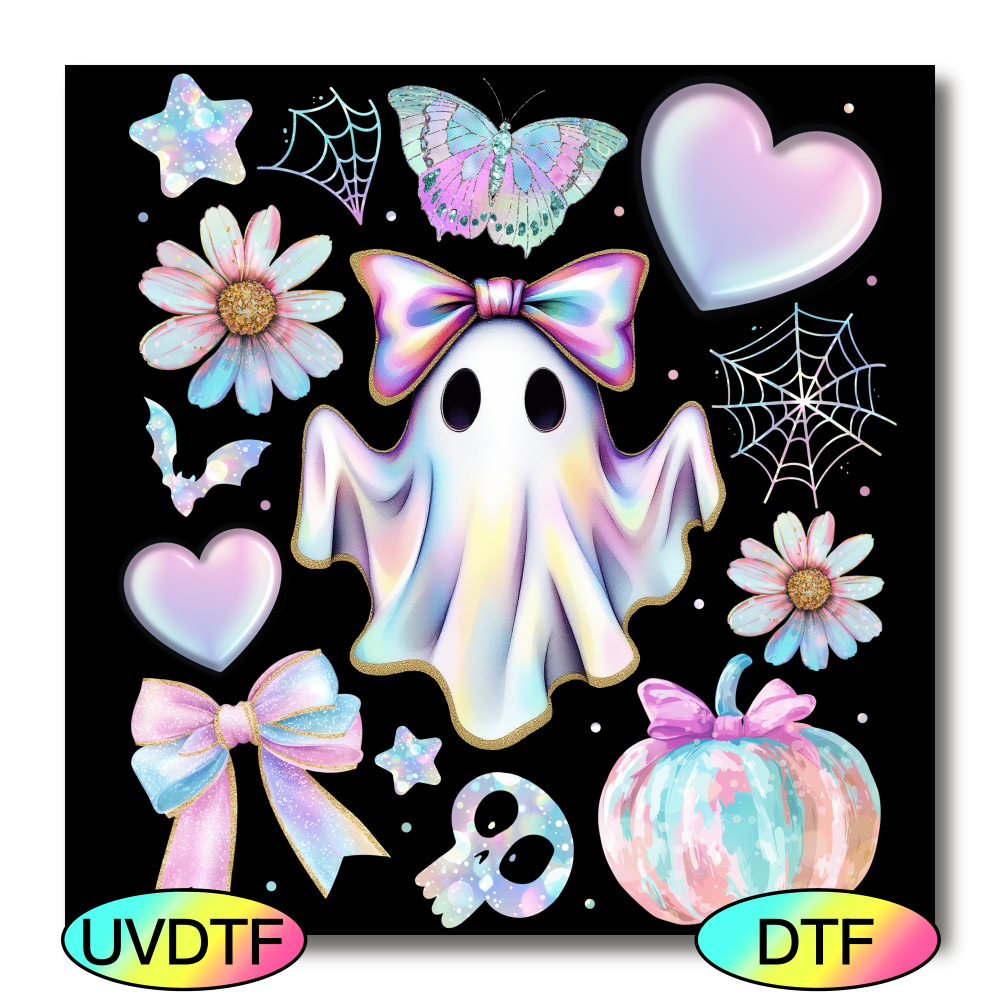 DTF Pastel Ghost Coquette