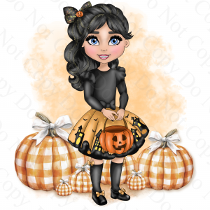 Dolly Poppy Pumpkin Girl Decal