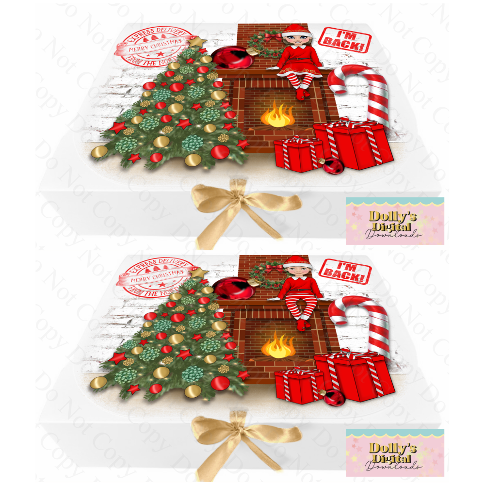 Dolly Elf Red Gift Box