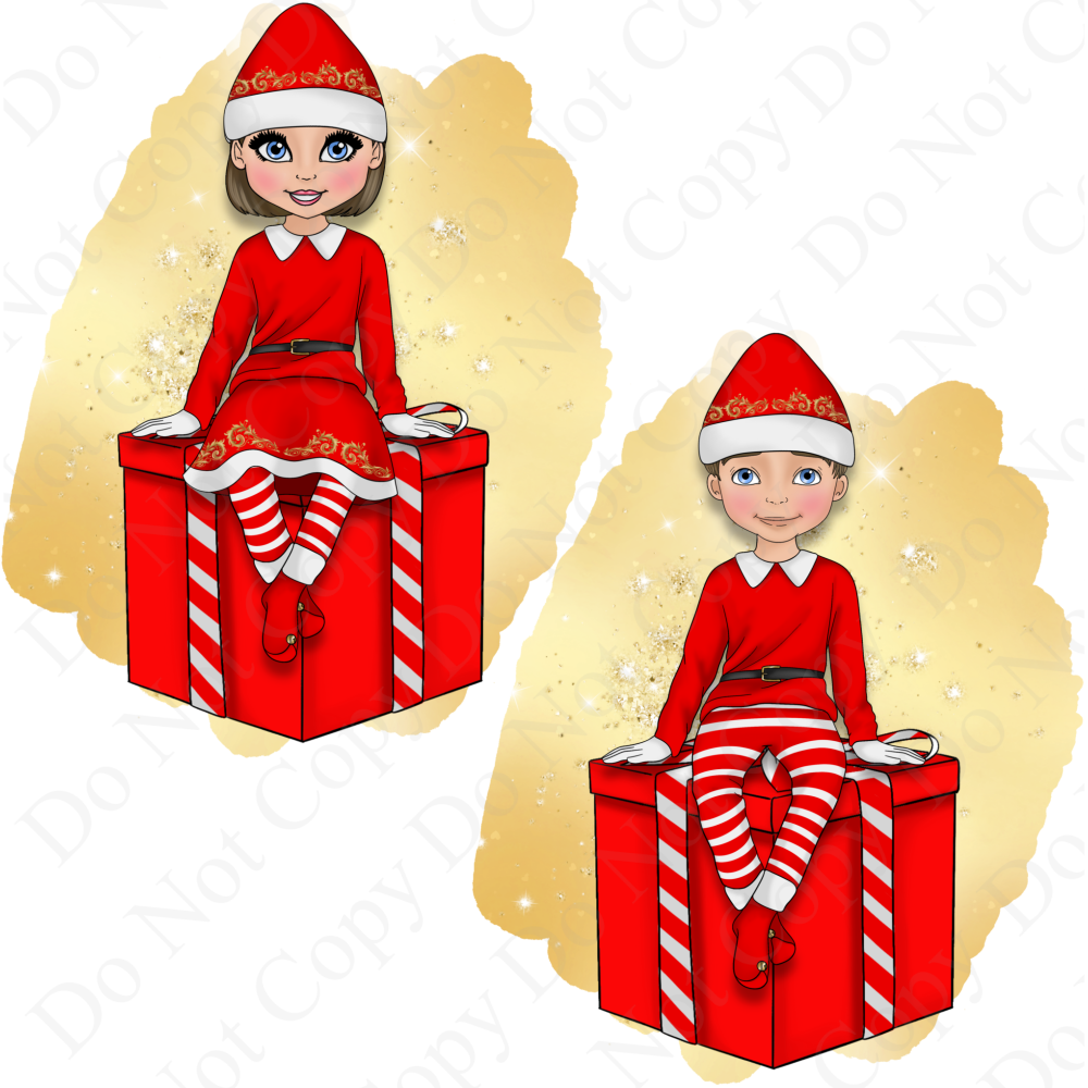 Dolly Elf Red Decal