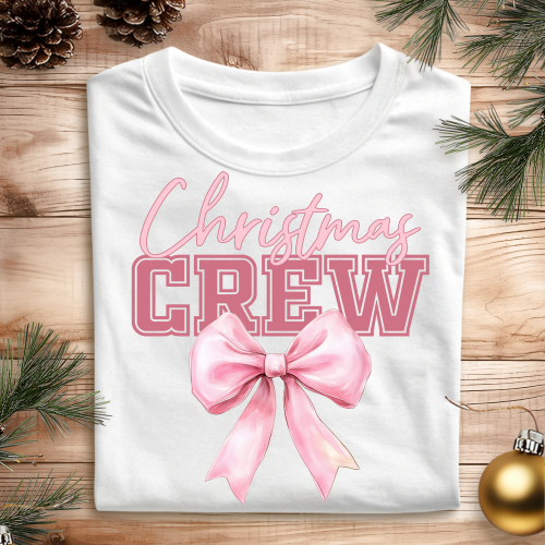 DTF Christmas Crew - Pastel Pink