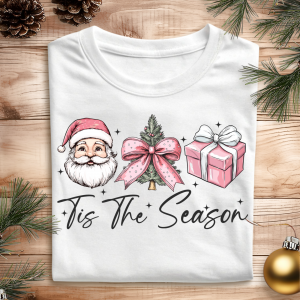 DTF Christmas 'Tis The Season - Pastel Pink