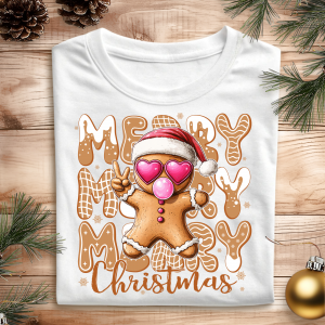DTF Merry Christmas - Bubblegum Gingerbread