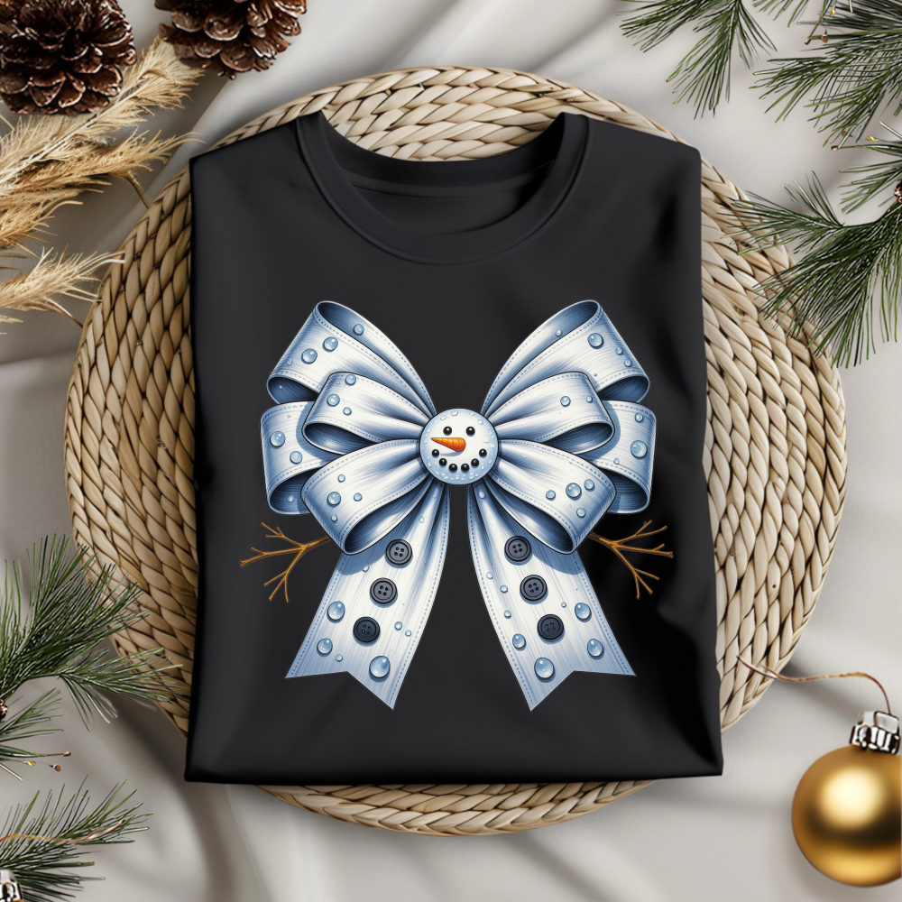 DTF Snowman Bow