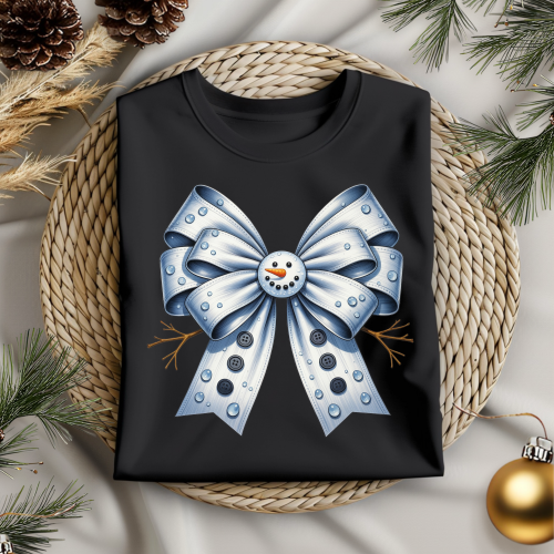 DTF Snowman Bow