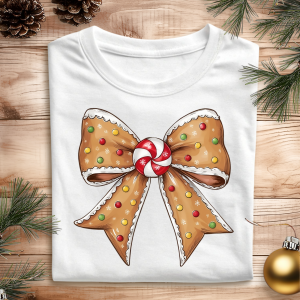 DTF Gingerbread Bow