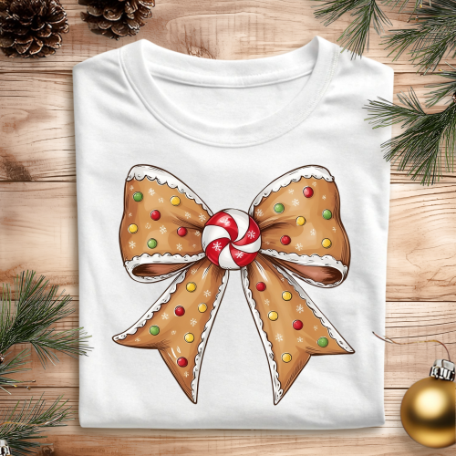 DTF Gingerbread Bow