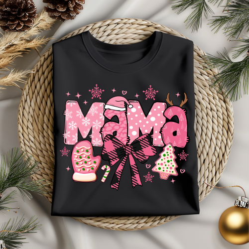 DTF Christmas Mama - Pastel Pink - Image 2