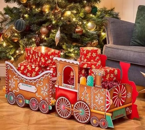 Christmas Gingerbread Train & Carriage Gift Box