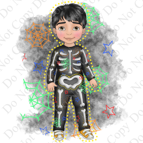 Dolly Ben Bones Halloween Decal
