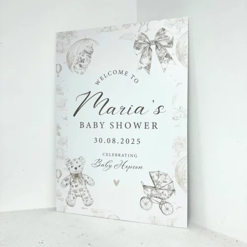 Cream Baby Shower Easel Sign - Image 2