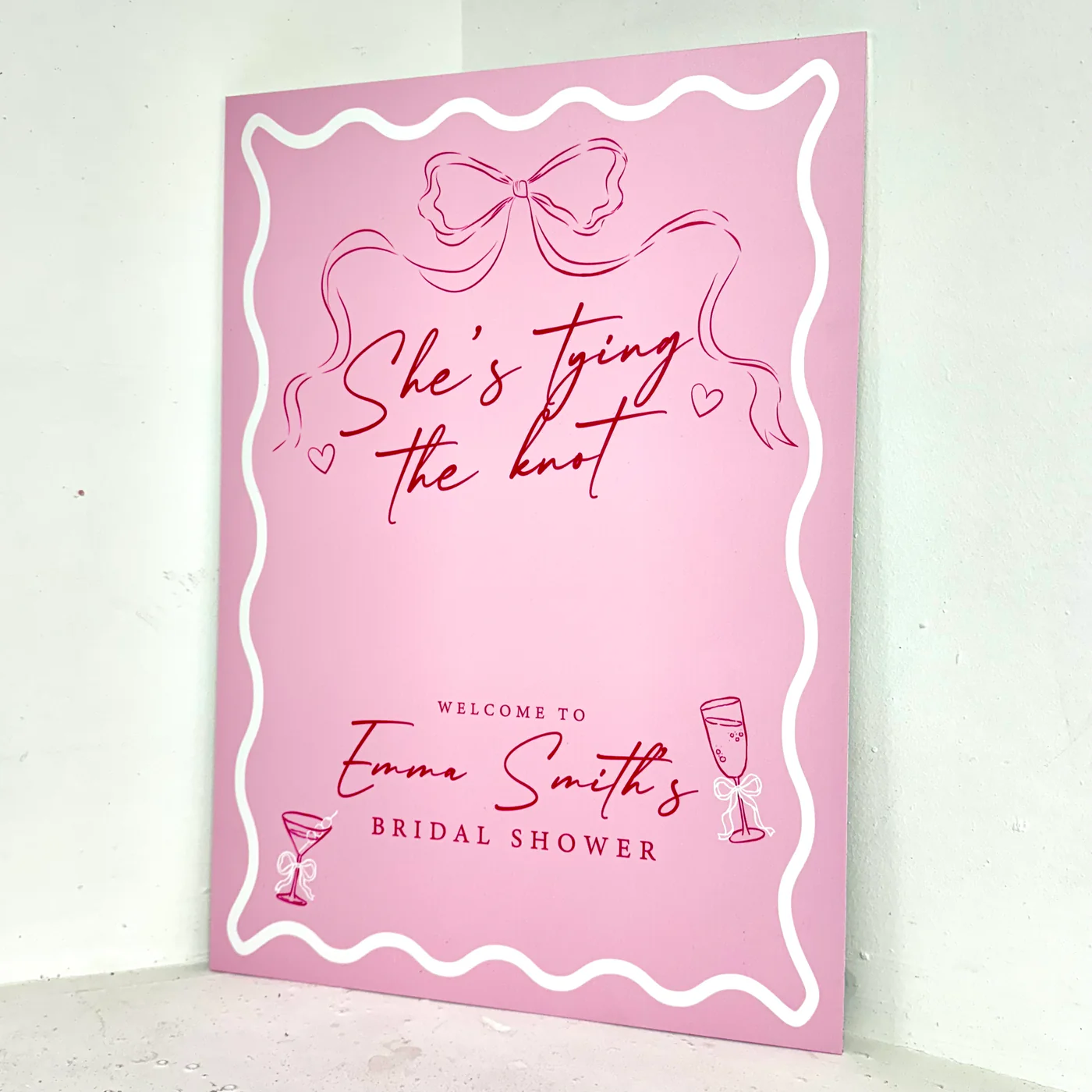 She’s Tying the Knot Easel Sign