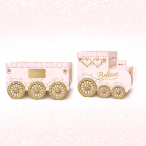 Pink & Gold Express Believe Christmas Gift Train & Carriage