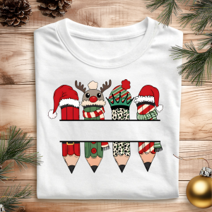 DTF Teacher Christmas Pencils