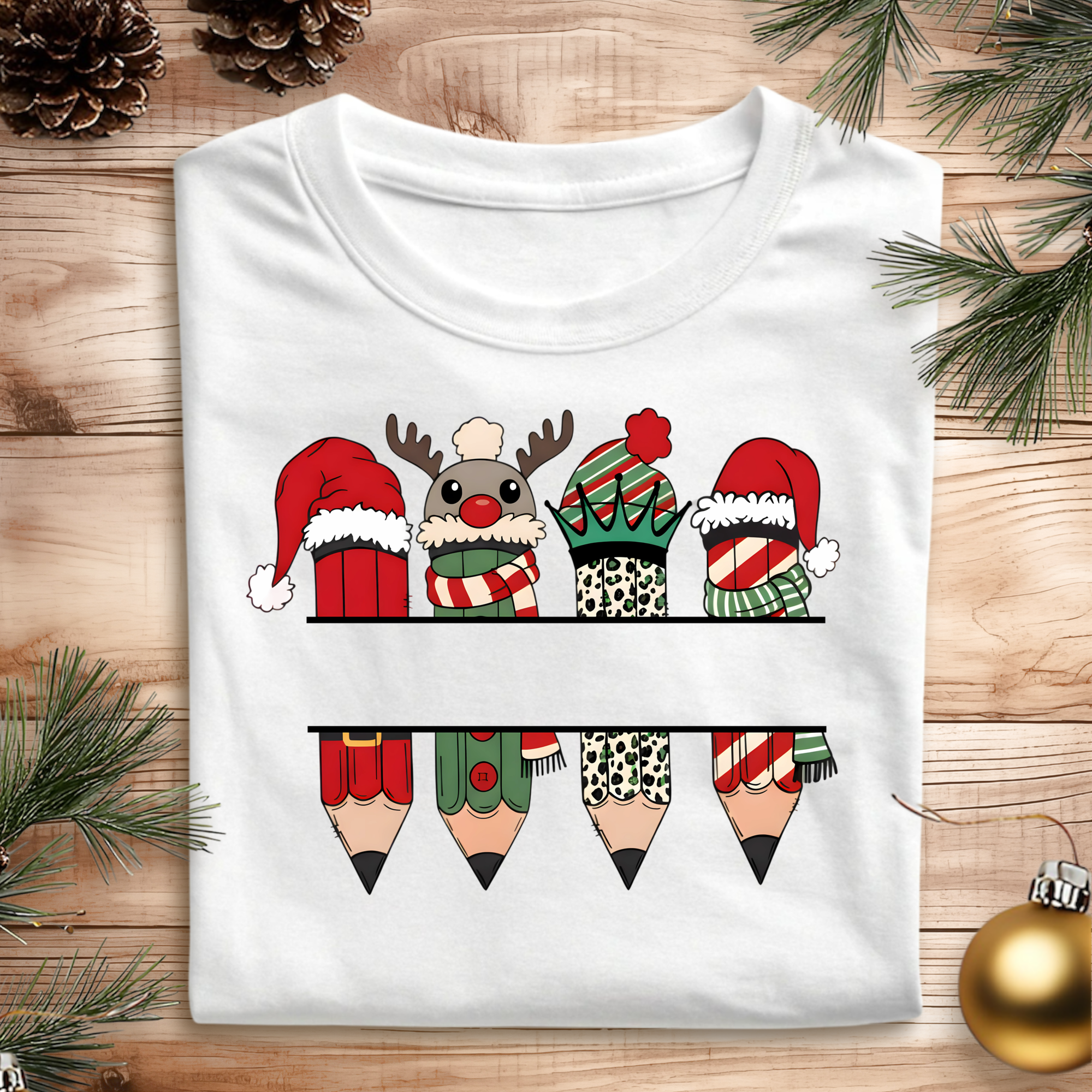 DTF Teacher Christmas Pencils