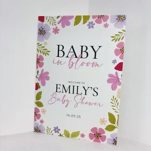 Baby in Bloom Easel Sign