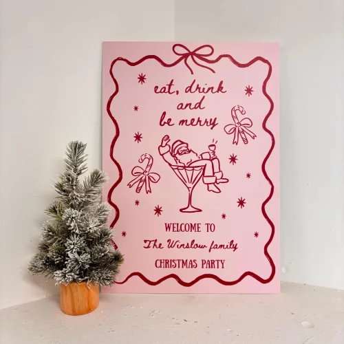 Sip & Sleigh Easel Sign