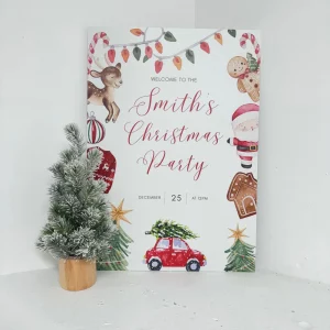 Christmas Welcome Easel Sign