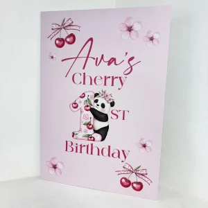 Cherry First Birthday Easel